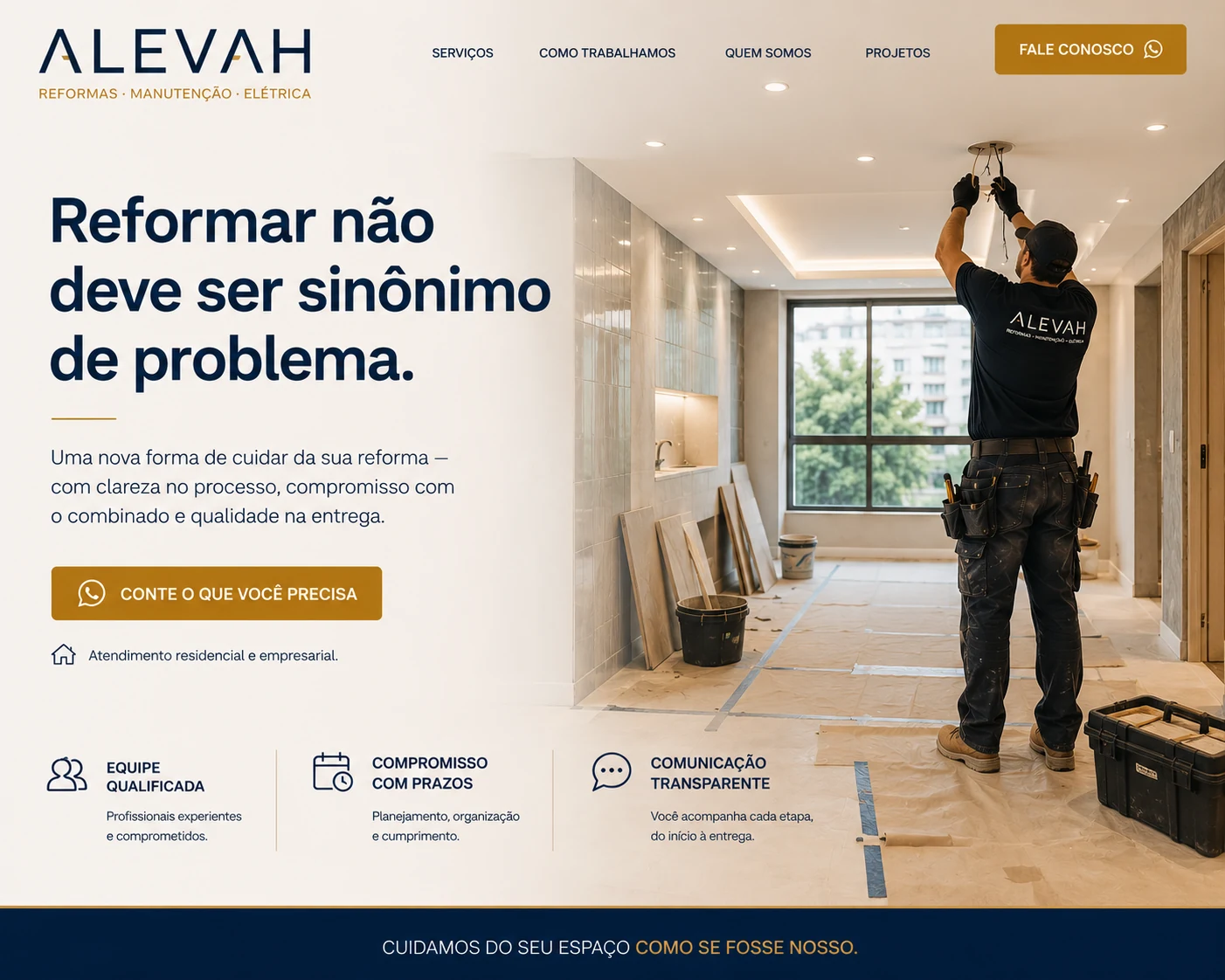 ALEVAH: reformas, manutenção e elétrica para residências e empresas